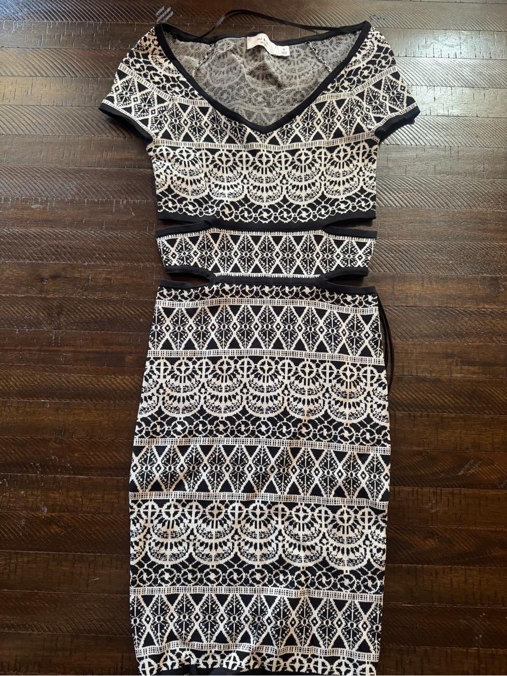 Black & White Bodycon Dress